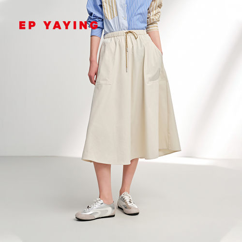 EP雅莹运动风a字松紧腰半身裙