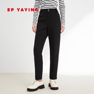 商场同款 通勤易打理黑色显瘦锥形裤 6428A YAYING雅莹女装