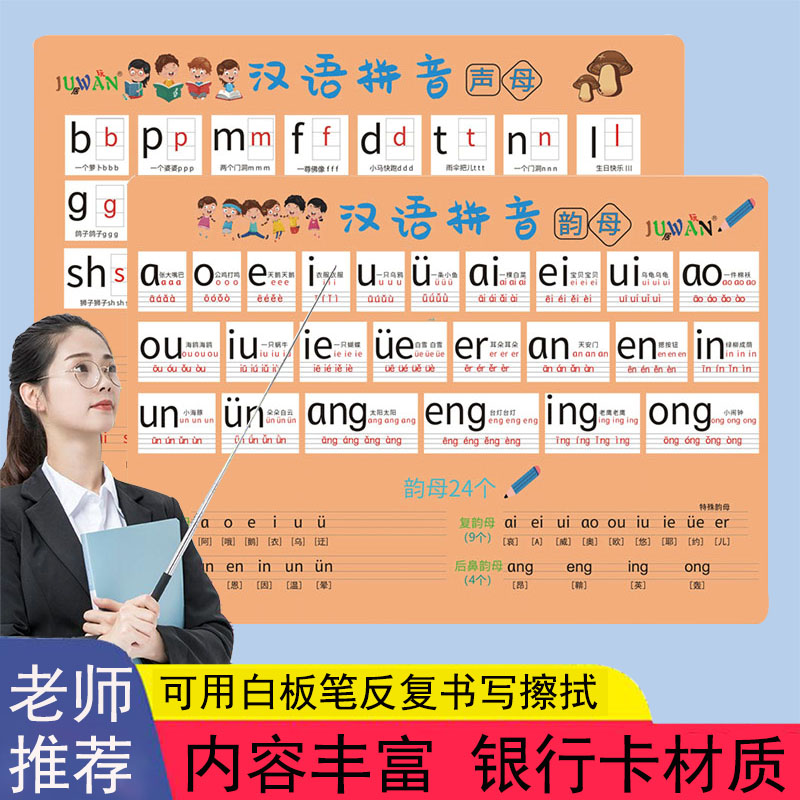 小学汉语拼音字母表墙贴
