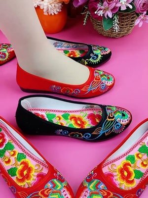 经典绣花鞋老北京布鞋舒适软底