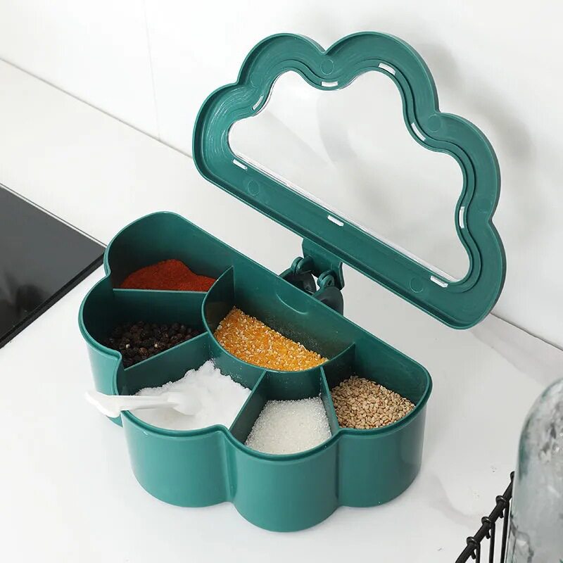 创意多格调味盒一体家用盐罐