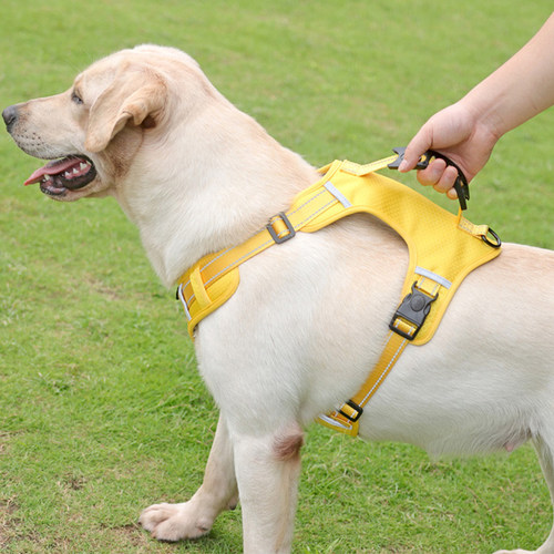 防爆冲狗狗牵引绳背心式中大型犬拉布拉多金毛可调节胸背带遛狗绳