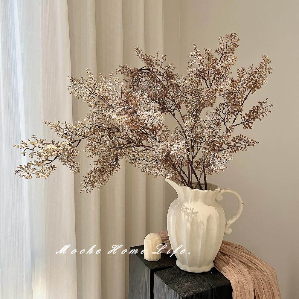 茉澈侘寂风油画 画雾凇·彷真植物假花摆设花艺摆件桌面花瓶插花,鲜花速递/花卉仿真/绿植园艺,仿真花,淘宝优惠券,粉丝福利购,淘宝优惠卷