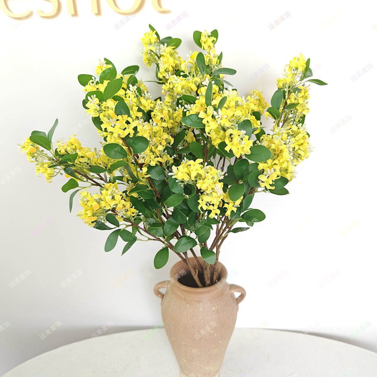 假花仿真花摆设桂花枝花艺摆件千里香仿真花客厅装饰摆件