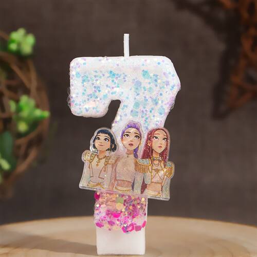 供跨境卡通数字生日蜡烛手工蛋糕装饰生日周岁庆生猎魔女团批发