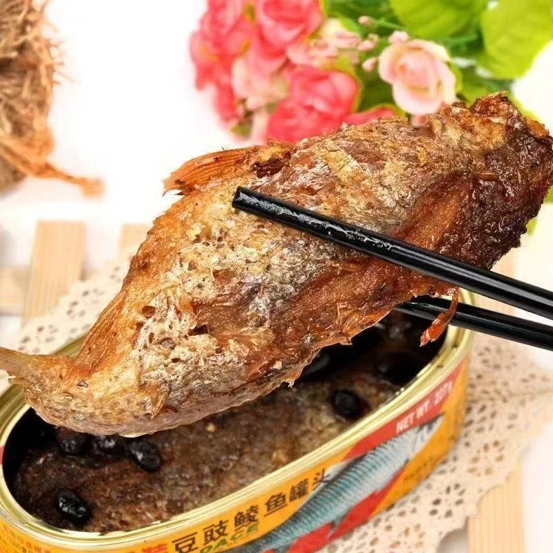 抢爆了4大罐】豆豉鲮鱼鱼罐头下饭菜海鲜熟食罐装开盖即食便宜