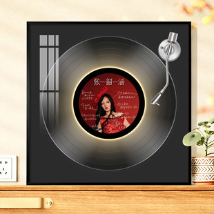 张韶涵专辑封面黑胶唱片装饰画卧室发光礼物明星摆件蓝牙音响摆画