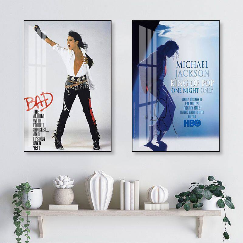迈克尔杰克逊装饰画音乐KTV酒吧挂画Michael Jackson客厅卧室壁画
