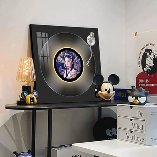 邓紫棋专辑封面黑胶唱片装饰画客厅创意发光礼物摆件蓝牙音响摆画