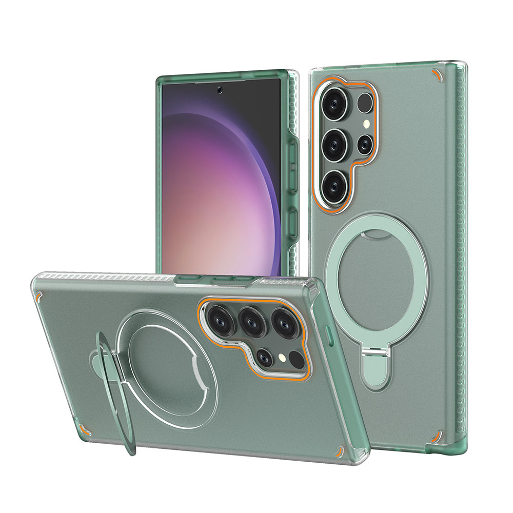 支点壳适用三星s25ultra手机壳新款磁吸带支架s24+保护套s25加专用外壳S9380透明S9280气囊防摔s24u硅胶u磨砂