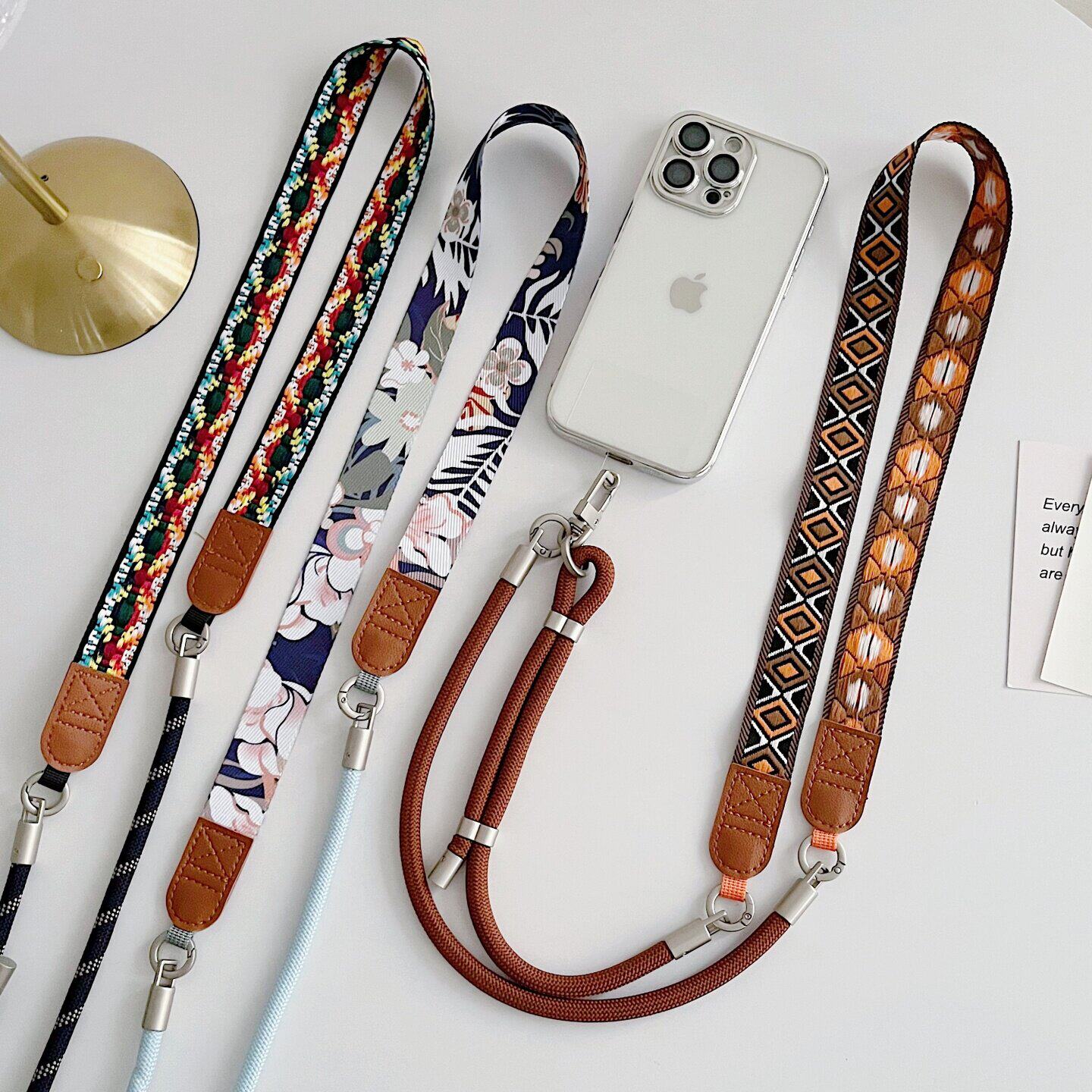 民族风新款时尚手机挂绳挂绳链手腕绳携带神器高端户外防丢防盗高级防掉结实牢固可调节吊绳女带垫片挂件锁扣