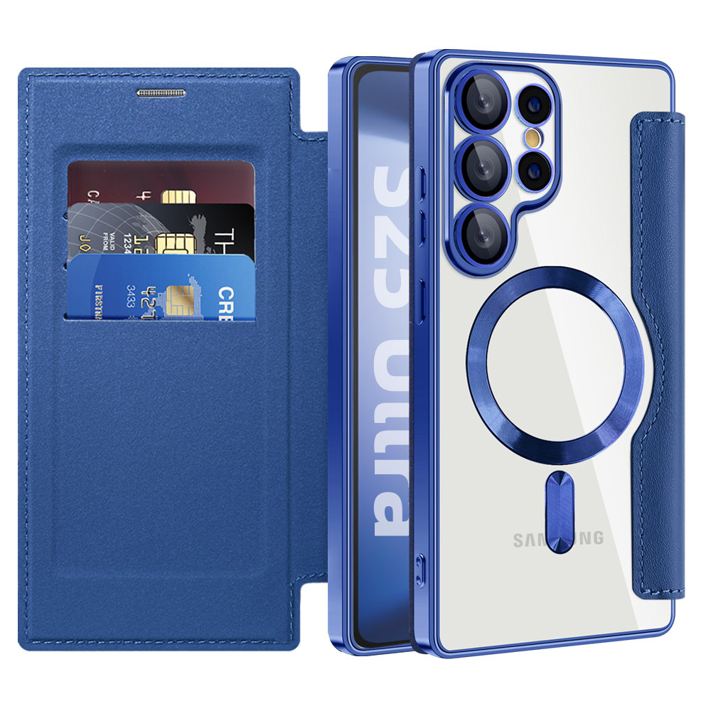 适用高端三星S25ultra手机壳S25+磁吸充电edge皮套翻盖S25U保护套品质S9380全包软硅胶S9310外套防摔男女超薄