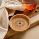 日本MOMO桃子概念软木桌面大杯垫防滴水圆形原木色 杯垫