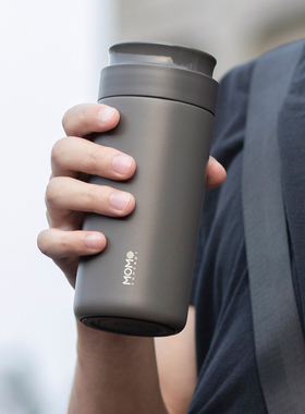 MOMO泡茶保温杯带茶漏商务男士高端大容量316不锈钢车载便携水杯