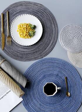 18CM round coasters 36CM hand-woven placemats
