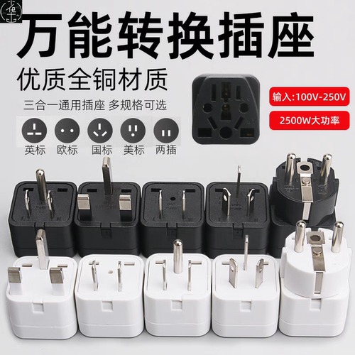 2023 New 3 pin chinese power plug adapter travel converter 1