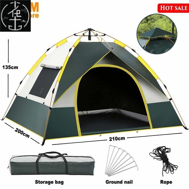 automatic quick open pop-up tent camp camping waterproof