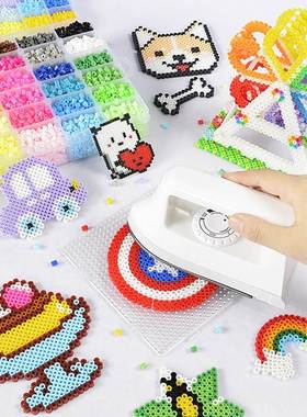 perler beads handmade diy set 3d cubicfun girl pixel spell