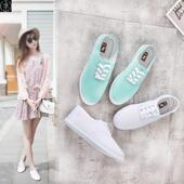 canvas casual Shoes white girl women small shoes flat