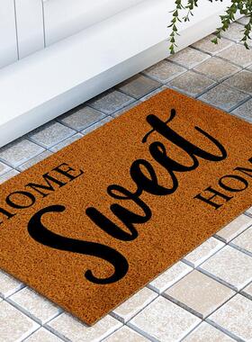仿椰棕入户门垫玄关垫门口丝圈脚垫卫生耐脏蹭土pvc地垫 door mat