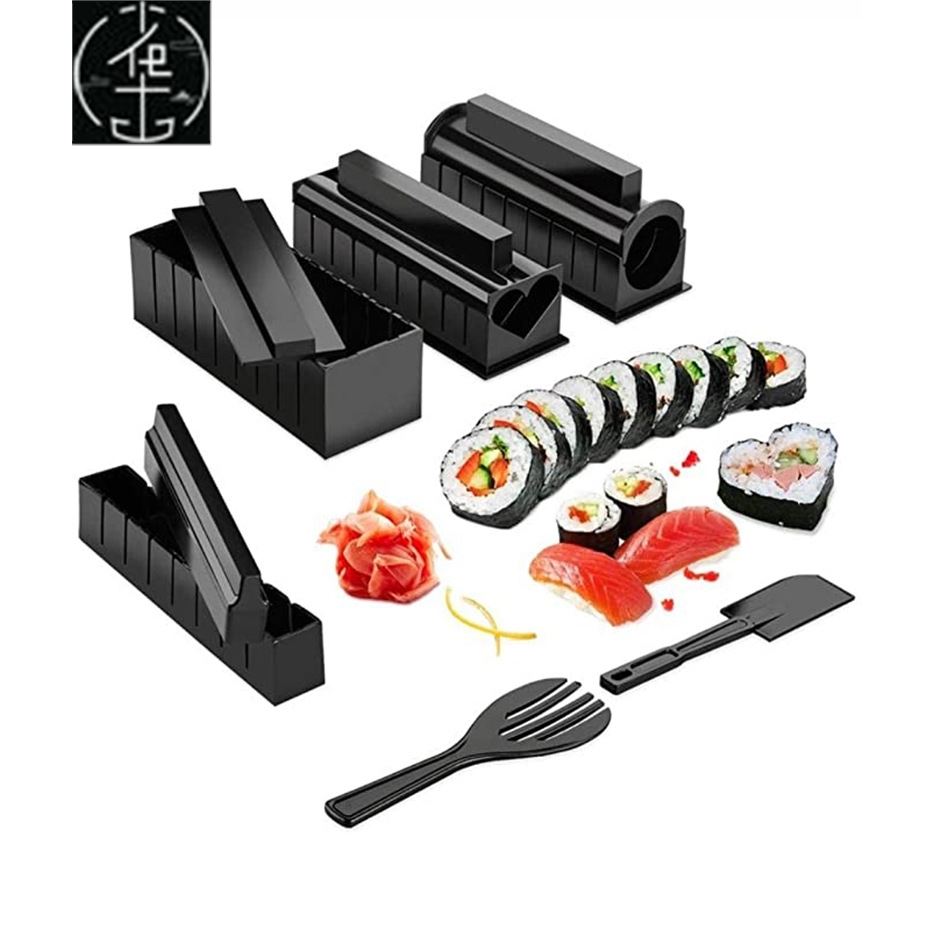 11Pcs/Set Sushi Maker Kit Sushi Mould Making Tools 寿司模具