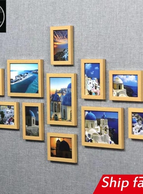 11pcs set wooden multi photo frame picture Wall decoration