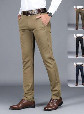 2021 Men's Straight Casual Pants Business Trousers Plus Size