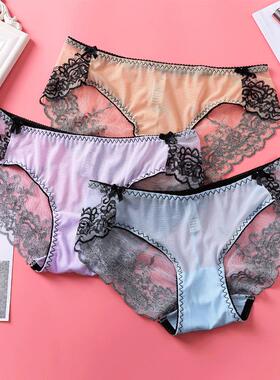 Sexy ladies panties lace transparent cotton bottom underwear