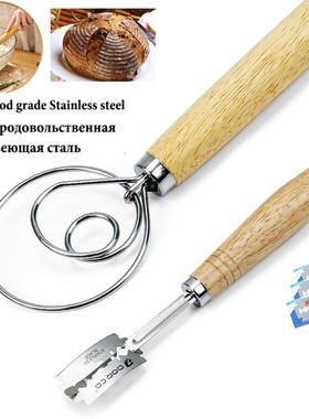 Scoring-Tool Whisk Dough Artisan Bread-Lame Danish Stainless