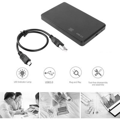 2.5 inch HDD SSD Case Sata to USB 3.0 2.0 Adapter Free 6 Gbp