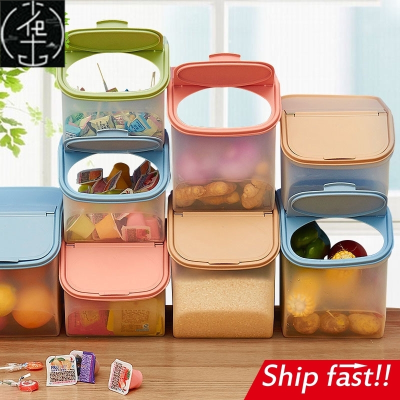 rice bottle pot cover food plastic storage container box can