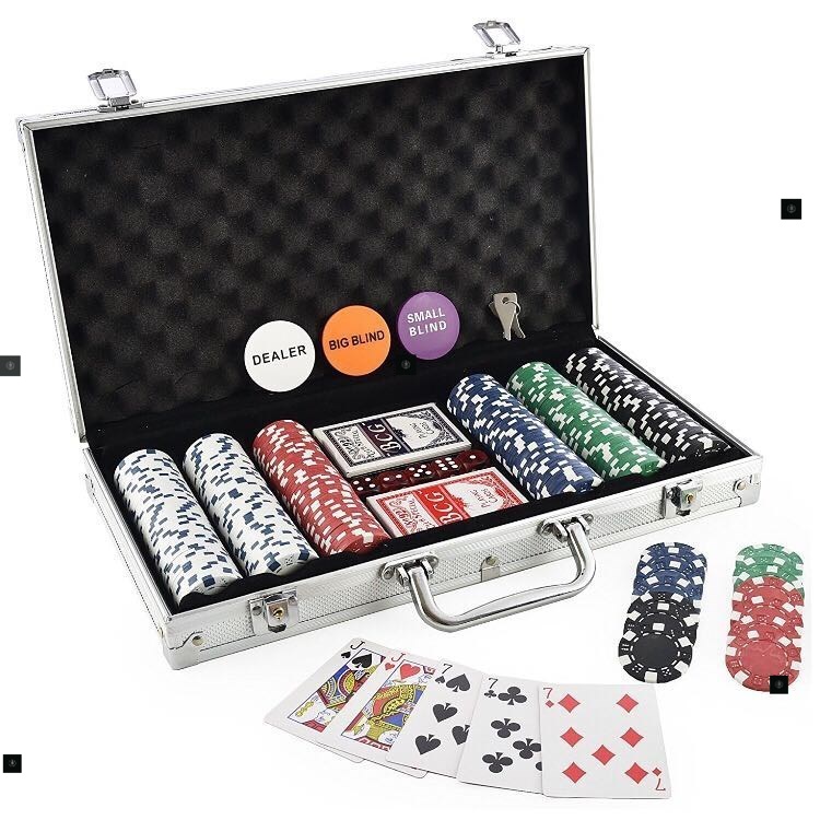 300 Chip Dice Style Poker Set Aluminum Case Taxas筹码套装-封面