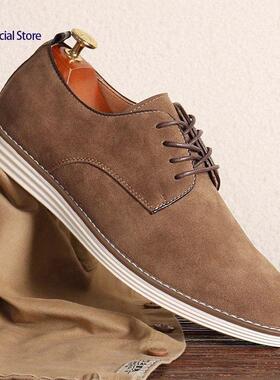 Men's Lace-Up Casual Shoes Retro Low-Top Leather Sneakers