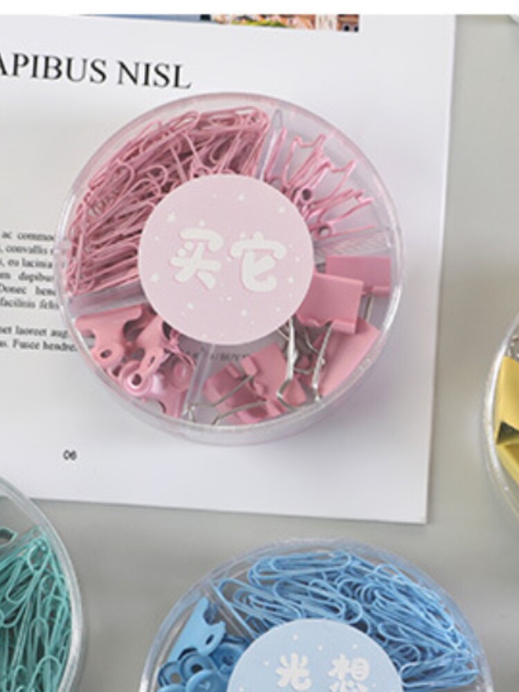 다기능 문구 조합 사무용품 금속 클립 종이 클립 핀 긴 꼬리 클립 학생 문구 더브테일 클립