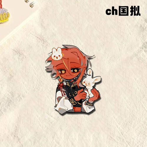 ch国拟周边胸针瓷美俄法五常德徽章学生书包挂件装饰漫展集邮物