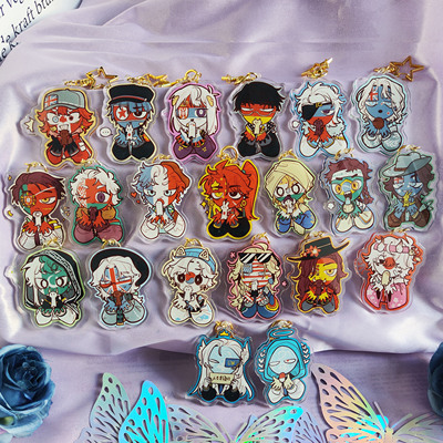 countryhumans ch国拟麻花妖言神瓷英法德俄周边挂件立牌双闪吧唧