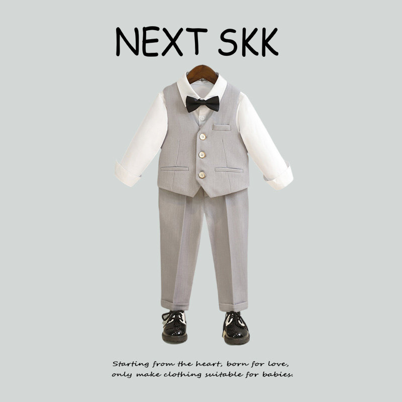 英国NEXT SKK春秋季男童周岁西服洋气男孩表演服花童婚礼绅士礼服