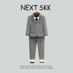 英国NEXT SKK儿童西服套装洋气男童演出马甲礼服婚礼花童主持西装