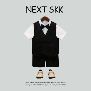 英国NEXT SKK男童马甲短袖西装主持人钢琴演出服花童周岁礼服套装