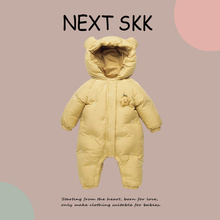 英国NEXT SKK婴幼儿羽绒服连体衣男女宝宝外出保暖冬装小月龄抱衣