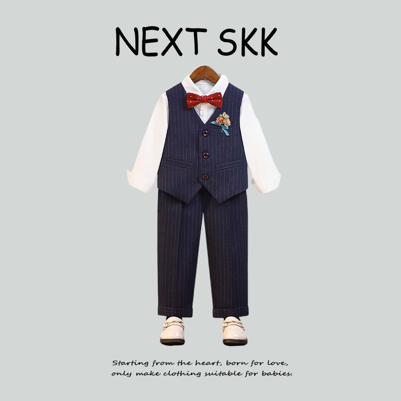 英国NEXT SKK儿童西装花童绅士婚礼服春秋冬男童生日演出主持西服
