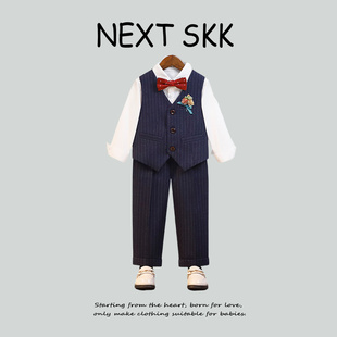 英国NEXT 花童绅士婚礼服春秋冬男童生日演出主持西服 SKK儿童西装