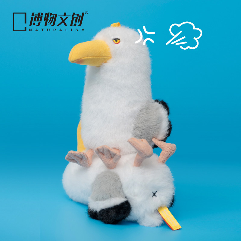 博物文创西伯利亚银鸥发声玩偶图片