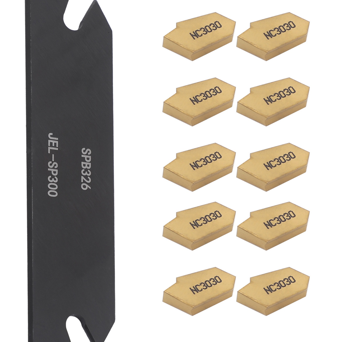 开槽切断工具 SPB326 26mm零件切断刀片 + 10X GTN-3 SP300刀片