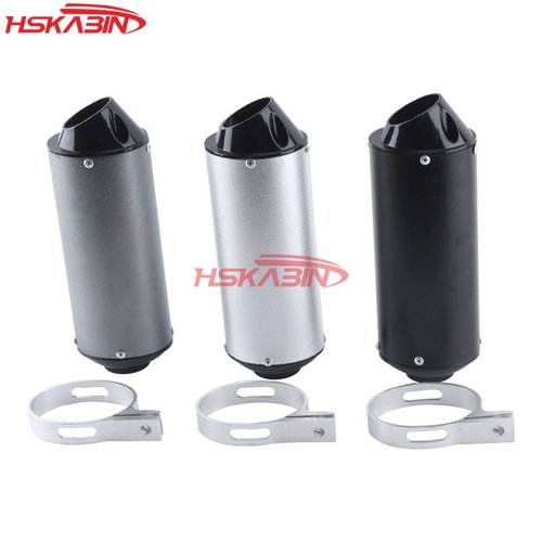 越野摩托车沙滩车配件铝28 32 38mm鱼嘴排气筒消声器排气管尾段