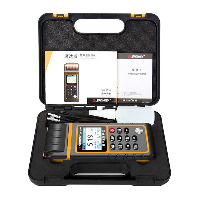 深达威SW6510超声波测厚仪高精度测量厚度平头探头金属钢板测厚仪