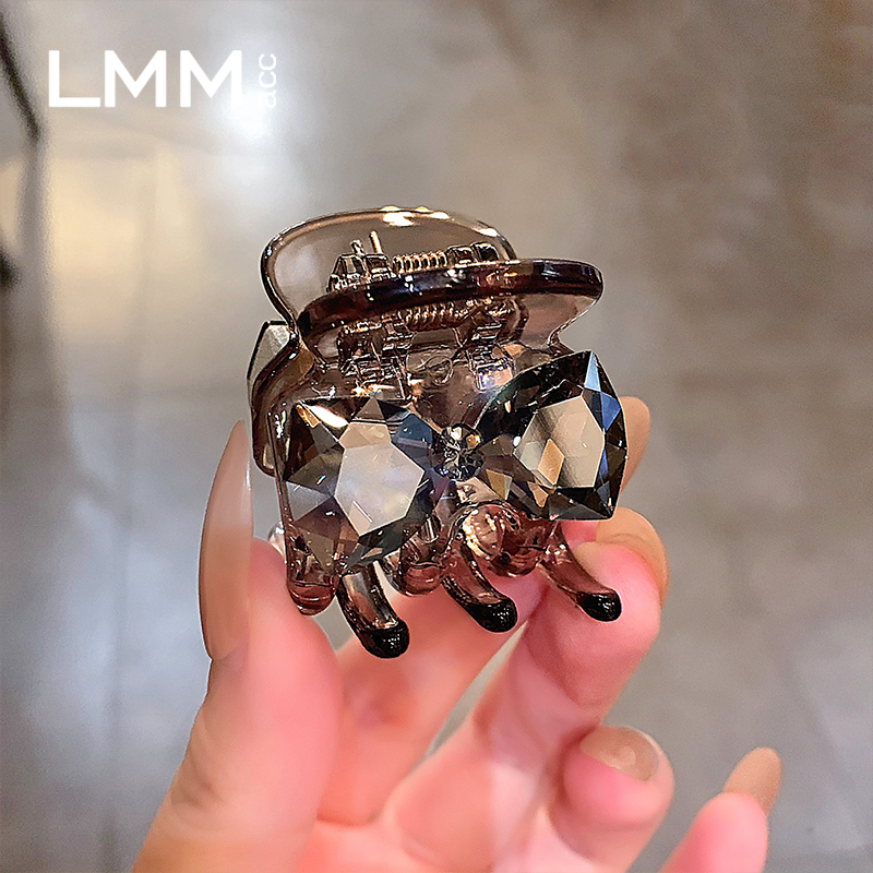 高级感镶钻高马尾夹半扎发夹