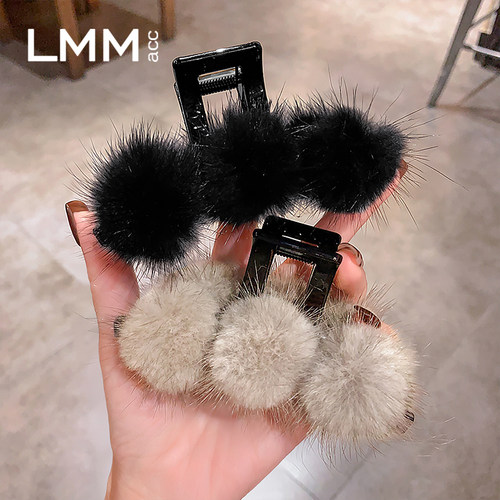 新款显发量毛球鲨鱼夹