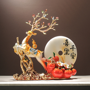 创意麋鹿现代简约装 饰品入户门口玄关新居摆件礼品送礼高档梅花鹿