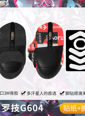 圣凯罗适用罗技G604防滑贴鼠标脚贴g604贴纸吸汗掌心贴背贴膜耐磨